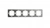 Simon Basic Standard Ramka pięciokrotna uniwersalna stal inox BMR5/21